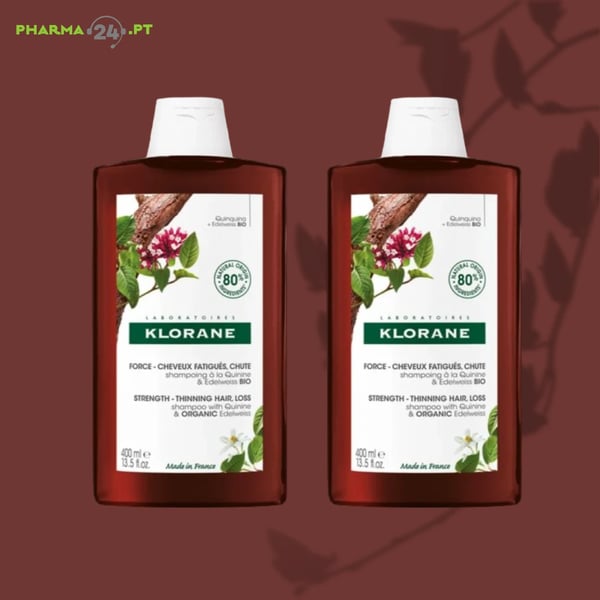 KLORANE Capilar Shampoo com Quinina & Edelvaisse Bio | 2x400ml
